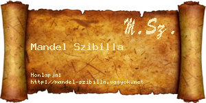 Mandel Szibilla névjegykártya